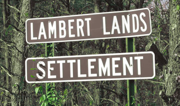 Lambert Lands Sign